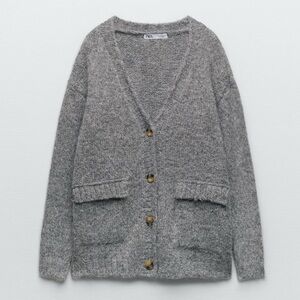 Zara Women Long Knit Jacket